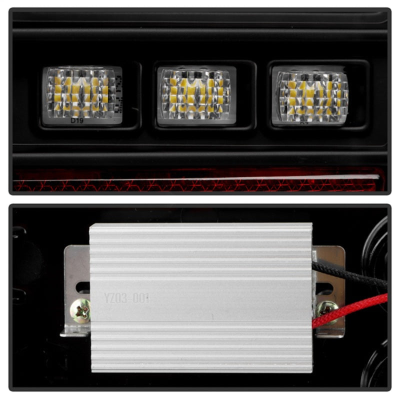 Spyder 05-21 Nissan Frontier Clear Light Bar LED Tail Lights - Black (ALT-YD-NF05AP-GR-LED-BK)