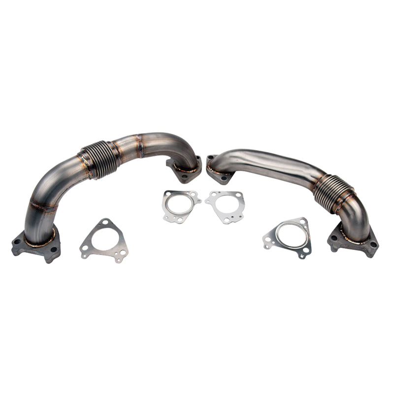 Wehrli 01-04 Duramax LB7 Billet Exhaust Manifold & SS Up Pipes w/ Gaskets and ARP Hardware