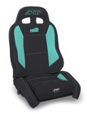PRP EnduroCrawl Reclining Suspension Seat - Black/Teal Vinyl - Driver