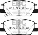 EBC 2016+ Chevrolet Malibu 1.5L Turbo (Elec PB) Yellowstuff Front Brake Pads