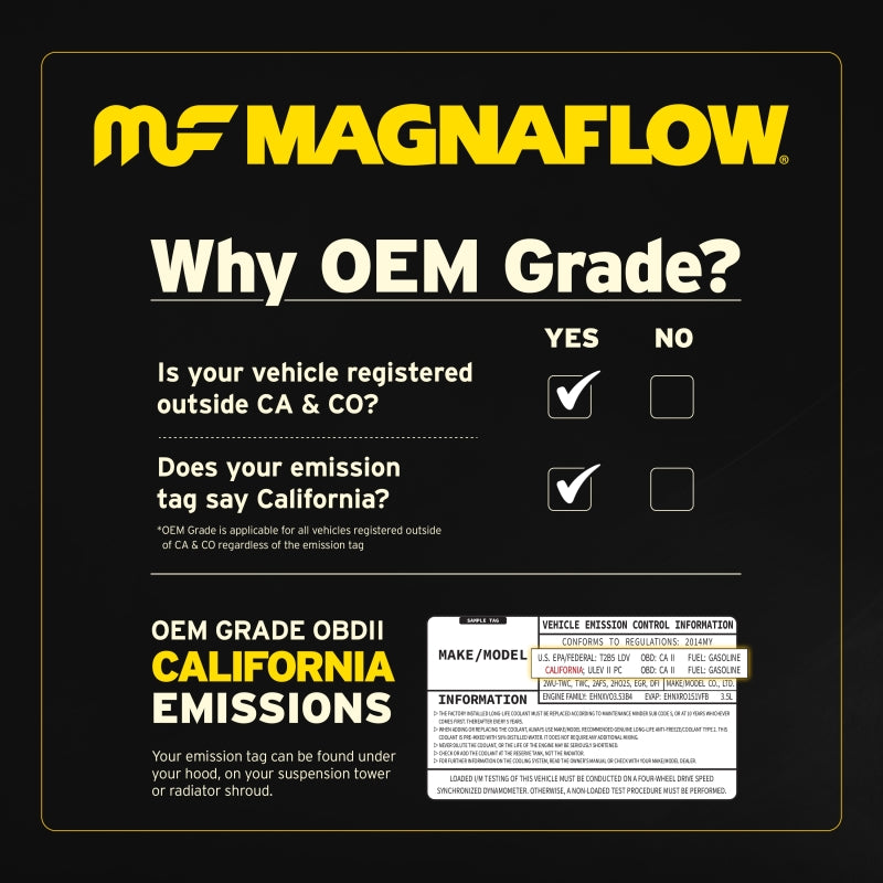 MagnaFlow 16-20 Honda Civic L4 2.0L OEM Underbody Single Direct-Fit Catalytic Converter