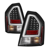 Spyder Chrysler 300C 05-07 V2 Light Bar LED Tail Lights - Black ALT-YD-C305V2-LED-BK