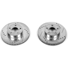 Load image into Gallery viewer, Power Stop 93-01 Subaru Impreza Front Evolution Drilled & Slotted Rotors - Pair