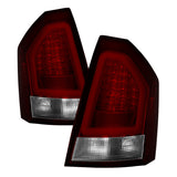Spyder Chrysler 300 05-07 V2 Light Bar LED Tail Lights - Red Clear ALT-YD-CHR305V2-LED-RC