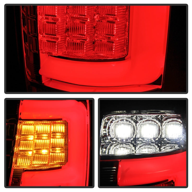 Spyder Jeep Grand Cherokee 99-04 Light Bar LED Tail Lights Version 3 - Chrome