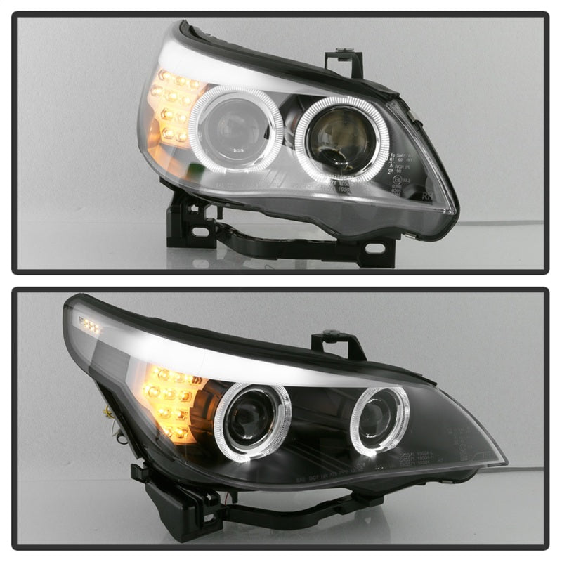 Spyder 08-10 BMW 5-Series E60 (HID Models Only) Projector Headlights - Black PRO-YD-BMWE6008-HID-BK