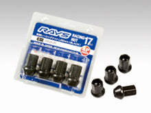 Load image into Gallery viewer, Rays 17 Hex Racing Lock Nut Set L35 Medium Type 12x1.25 - Black Chromate (4 Pieces)