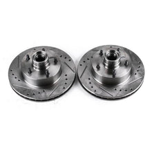 Load image into Gallery viewer, Power Stop 75-77 Pontiac Ventura Front Drilled & Slotted Rotor - Pair
