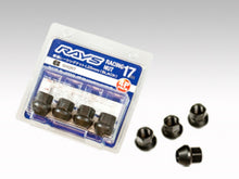 Load image into Gallery viewer, Rays 17 Hex Racing Nut Set L25 Short Type 12x1.50 - Black Chromate (4 Pieces)