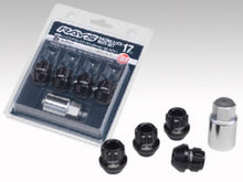 Load image into Gallery viewer, Rays 17 Hex Racing Lock Nut Set L25 Short Type 12x1.25 - Black Chromate (4 Pieces)