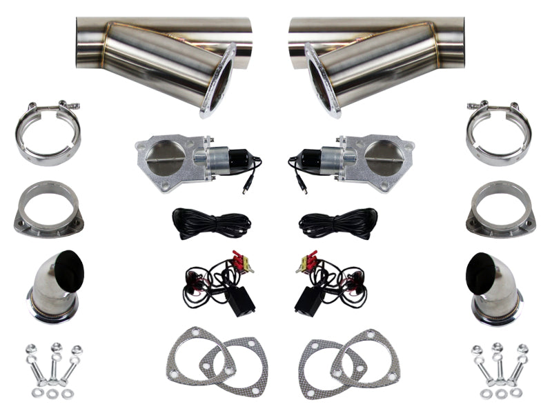 Granatelli 2.25in Stainless Steel Electronic Dual Exhaust Cutout