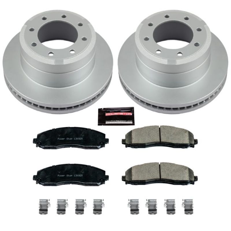 Power Stop 13-22 Ford F-350 Super Duty Rear Z17 Coated Brake Kit