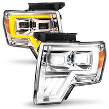 Load image into Gallery viewer, ANZO 09-14 Ford F-150 Full LED Proj Headlights w/Initiation Feature - Chrome