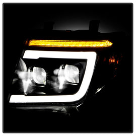 Spyder Apex 05-08 Nissan Frontier High-Power LED Module Headlights - Black (PRO-YD-NF05AP-SEQGR-BK)