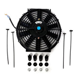 BLOX Racing Electric Slim Fan - 12in 120W - Straight Blade Black - V2
