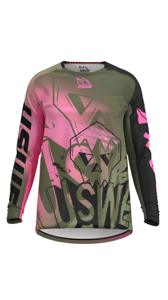 USWE Kalk Cartoon Off-Road Jersey Pink - Medium