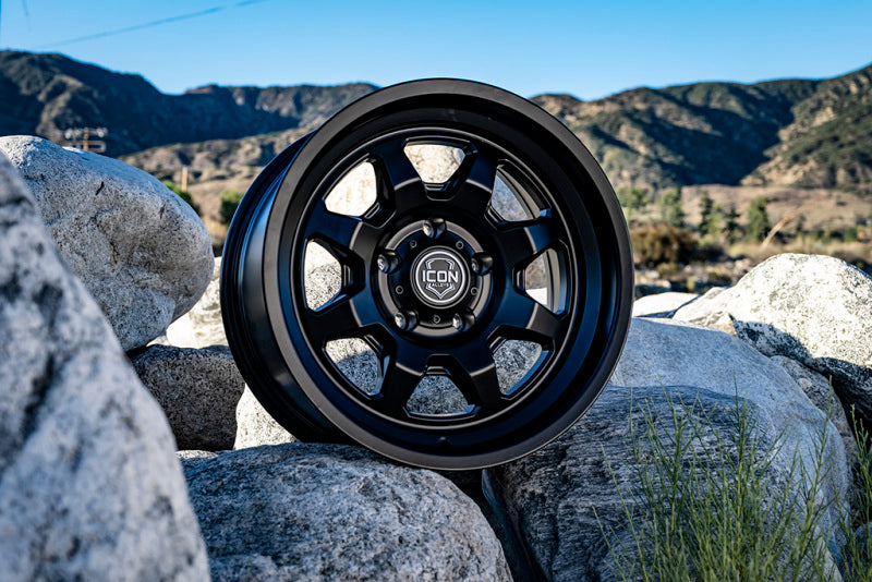 ICON Nuevo 17x8.5 / 6x5.5 / 25mm Offset / 5.75in BS - Satin Black Wheel