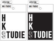 Load image into Gallery viewer, HKS HKSTUDIE Sticker SQ - White