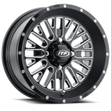 ITP Momentum 22x6.5 / 4x137 BP / 10mm Offset Black w/ Milled Accents Wheel