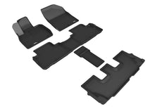 Load image into Gallery viewer, 3D MAXpider 2020 Hyundai Palisade Kagu 1st &amp; 2nd &amp; 3rd Row Floormats - Black