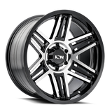 ION Type 147 17x9 / 8x180 BP / 0mm Offset / 124.1mm Hub Black/Machined Wheel