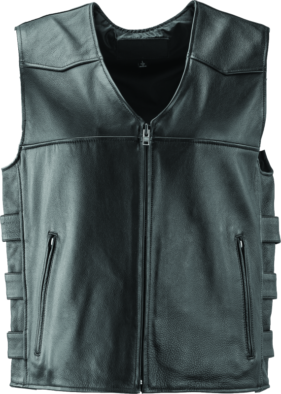 Kuryakyn Leather By River Road Plains Leather Vest Black - 4XL