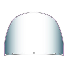 National Cycle Heritage Standard Top Rounded Replacement Beaded Windshield 7 Bolt-Clear