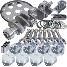 Load image into Gallery viewer, Eagle Chevy 350 1Pc 3.750in Crank 5.700in I-Beam Rods 4.060in Pistons 168 Tooth FP Balanced Assembly
