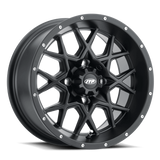 ITP Hurricane 12x7 / 4x137 BP / 5+2 Offset Matte Black Wheel