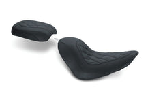 Load image into Gallery viewer, Mustang 06-17 Harley Softail Wide Tire (200mm) Tripper Passenger Seat Diamond Stitch - Black