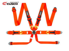 Load image into Gallery viewer, Cusco Universal 6 Point 3in Shoulder 3in Lap w/ Eyebolts (7/16-20UNF Thread) FIA Racing Harness- Red