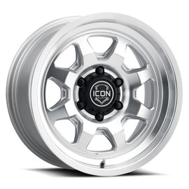 ICON Nuevo 17x8.5 / 5x150 / 25mm Offset / 5.75in BS - Silver Machined Wheel