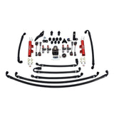 PTFE Flex Fuel System Kit with Injectors, Lines, FPR, Fuel Rails (Red/1050cc)