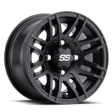 ITP SS 316 14x7 / 4x156 BP / 4+3 Offset Matte Black Wheel