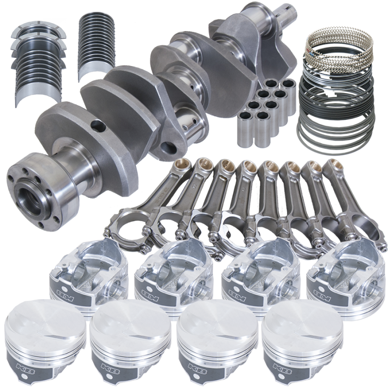 Eagle Chevy 454 1Pc 4.250in Crank 6.385in I-Beam Rods 17cc Dome 4.320in Pistons Rotating Assembly