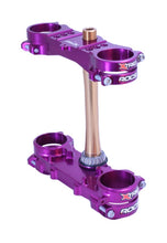 Load image into Gallery viewer, XTrig 06+ Yamaha YZ 250 ROCS Tech Triple Clamp 25 mm. Offset M12 - Purple