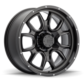 Mamba M19 17x9 5x127 ET-12 Matte Black w/ Drill Holes