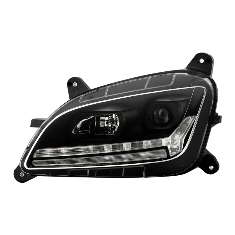 Spyder 13-19 Peterbilt 579 Driver Side Projector Headlights - Black (PRO-YD-PB57914-SEQ-L-BK)