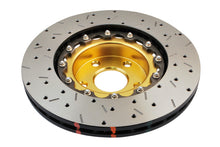 Load image into Gallery viewer, DBA 02-10 WRX / 13+ FR-S / 13+ BRZ Premium Front Drilled &amp; Slotted 5000 Series Rotor w/ Gold Hat