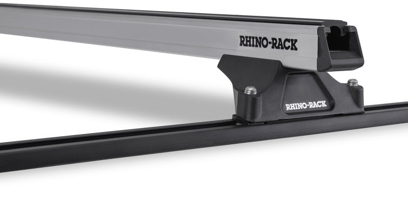 Rhino-Rack 99-07 Ford F250 4 Door Pick Up Heavy Duty RLTP Track Mount 2 Bar Roof Rack - Silver