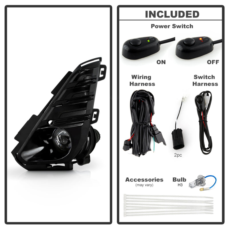 Spyder 18-21 GMC Terrain OEM LED Fog Lights w/Switch - Clear (FL-GTE18-C)