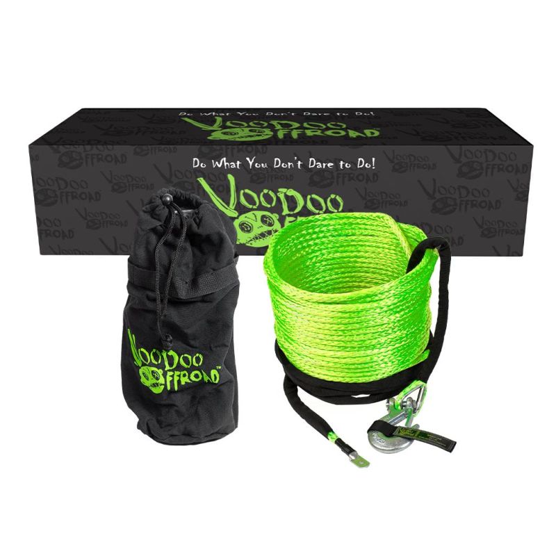 Voodoo Offroad 2.0 Santeria Series 3/8in x 80 ft Winch Line for Jeep and Truck - Green