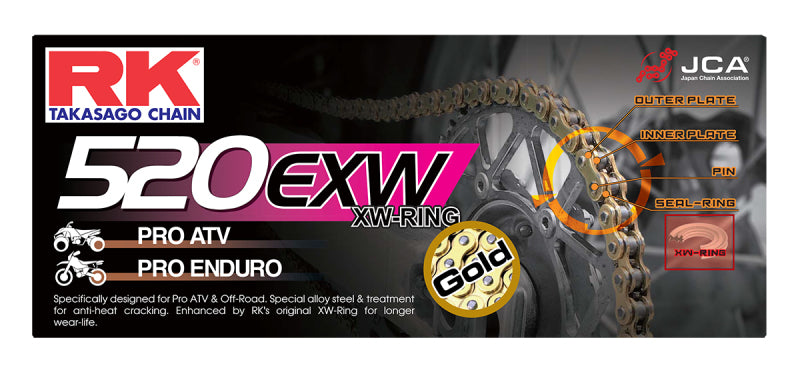 RK Chain GB520EXW-114L XW-Ring - Gold