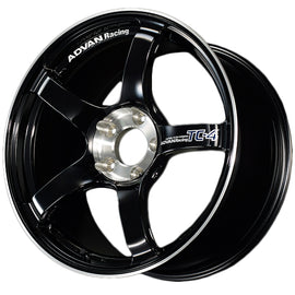 Advan TC4 SE 18x9.5 +45 5x120 Racing Gloss Black and Diamond Cut Wheel