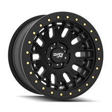 Load image into Gallery viewer, Dirty Life DT-3 17X9 5x127 -38 Offset - Satin Black w/ Simulated Beadlock