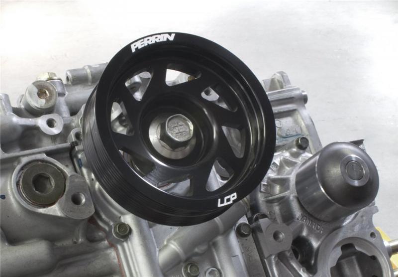 PERRIN 93-14 Subaru Impreza (Incl. 02-14 WRX) / 04-21 STI Lightened Crank Pulley - Black - GTR Auto