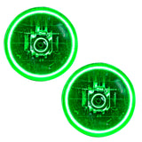 Oracle Lighting 97-06 Jeep Wrangler TJ Pre-Assembled LED Halo Headlights -Green SEE WARRANTY