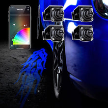 Load image into Gallery viewer, XK Glow Curb FX Bluetooth XKchrome App Waterproof LED Projector Welcome Light Flame Style 4pc