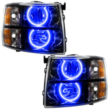 Load image into Gallery viewer, Oracle Lighting 07-13 Chevrolet Silverado Assembled Halo Headlights Round Style -Blue SEE WARRANTY