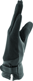 River Road Pecos Leather Mesh Gloves Black Womens - Small